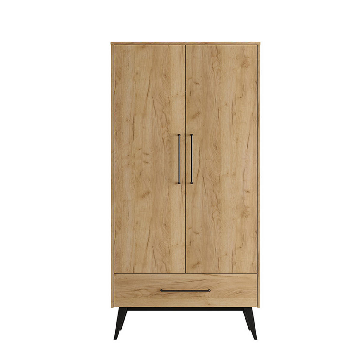 SKŘÍŇ 2DVEŘOVÁ Retro Dřevo - hnědá, kompozitní dřevo (100/199.6/52.4cm) - Petits-meubles