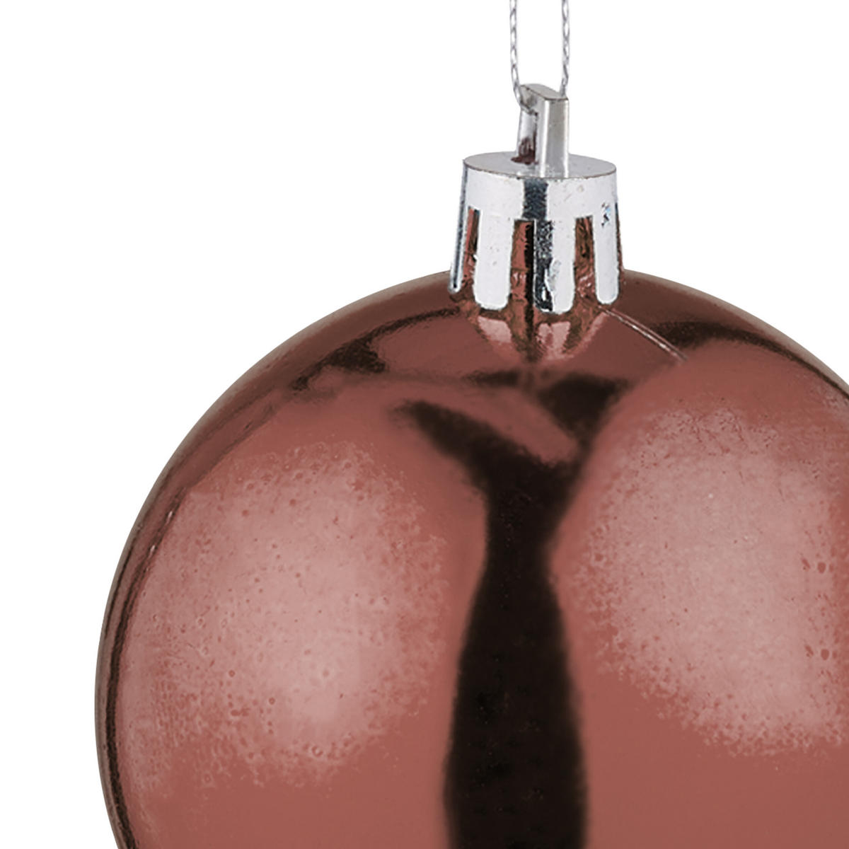 50XWEIHNACHTSKUGELN - Braun, Kunststoff (6/7/6cm) - Relaxdays