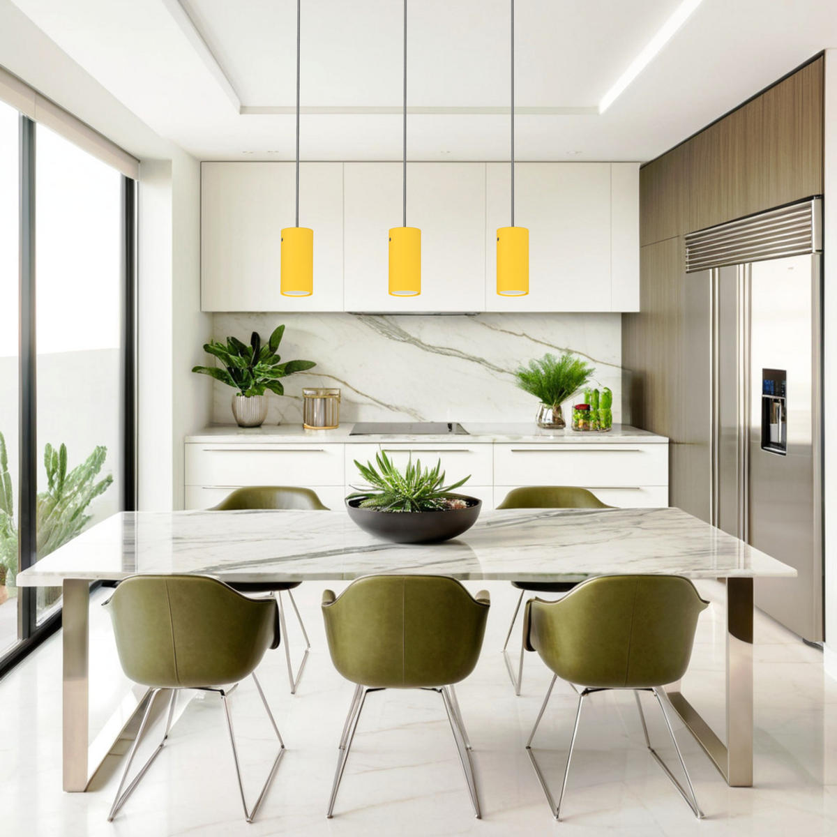 HÄNGELEUCHTE Cube Linear H10 - Gelb, Metall (6/50/6cm) - Lumicom