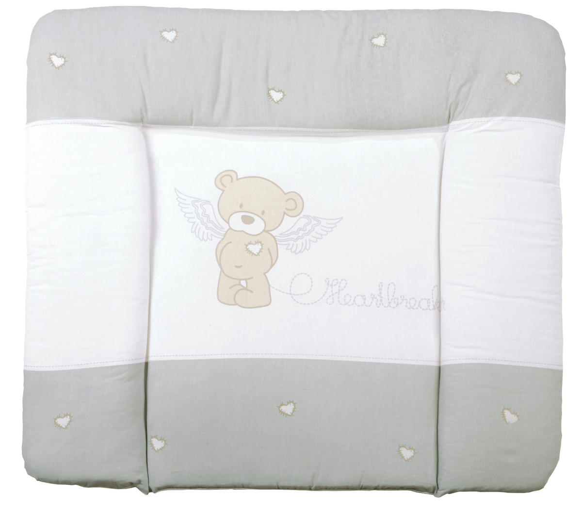 WICKELAUFLAGE Heartbreakerbär - Hellgrau, Textil (85/75cm) - Roba