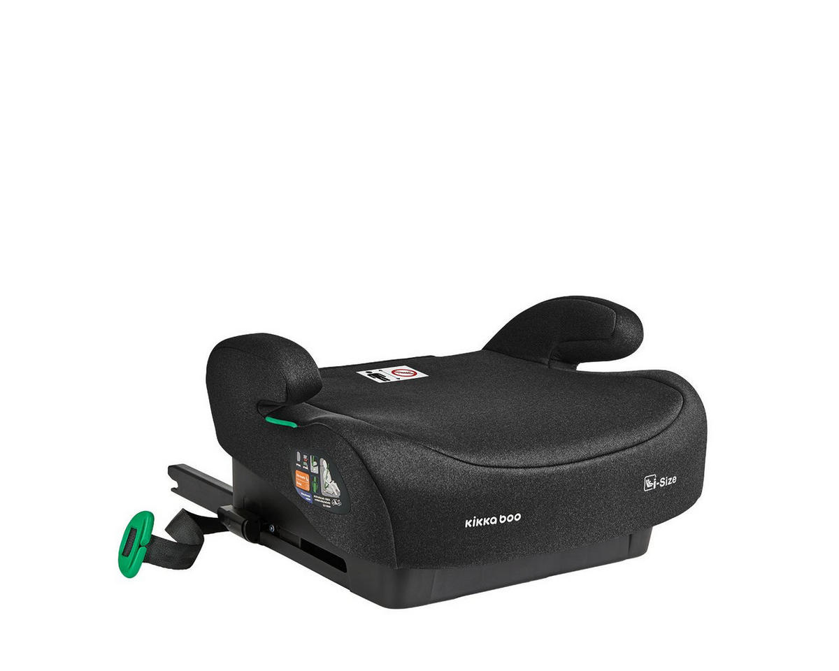 SITZERHÖHUNG i-Boost schwarz i-Size (125-150cm) ISOFIX Rückenlehne - Schwarz, Kunststoff (44/36/41cm) - Kikka boo