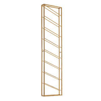 WEINREGAL STILVIN Eisen Pulverbeschichtet Wandmontage Handgefertigt, Gold 36x8x150 cm - Goldfarben, Metall (36/150/8cm) - KADIMA DESIGN