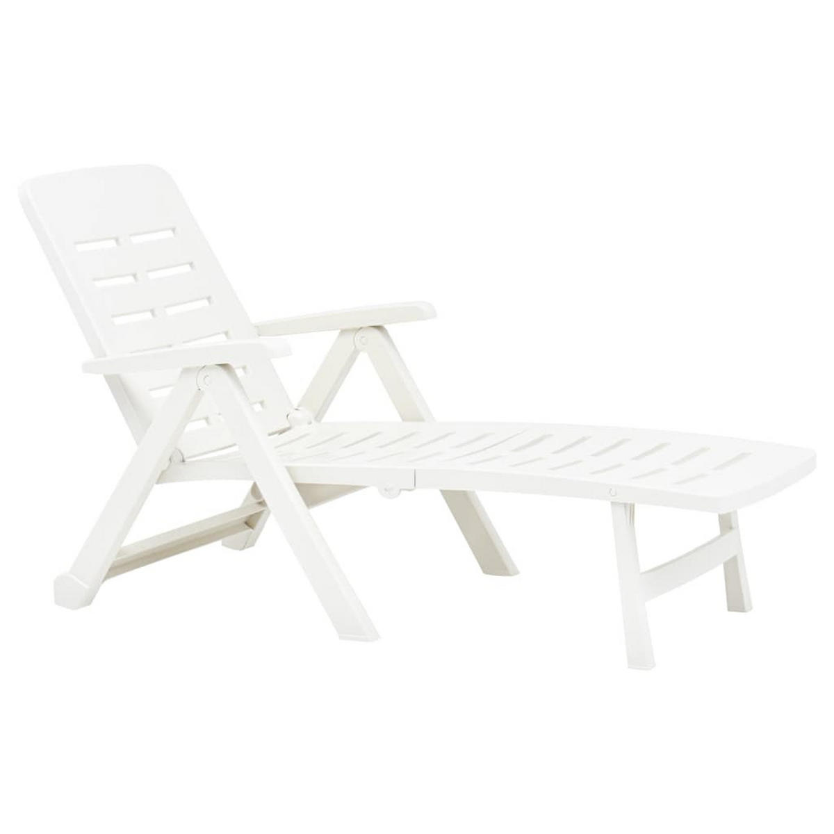 KLAPPLIEGE Kunststoff Weiß - Weiß, Kunststoff (72/96/86cm) - furnicato