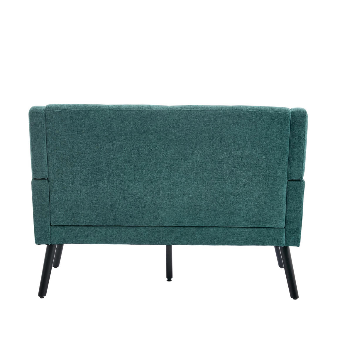 SITZBANK 2-Sitzer mit Knopfpolsterung und Massivholzbeinen, DE-42380, Retro-Grün - Grün, Holzwerkstoff (75/88/120cm) - ComfortXL