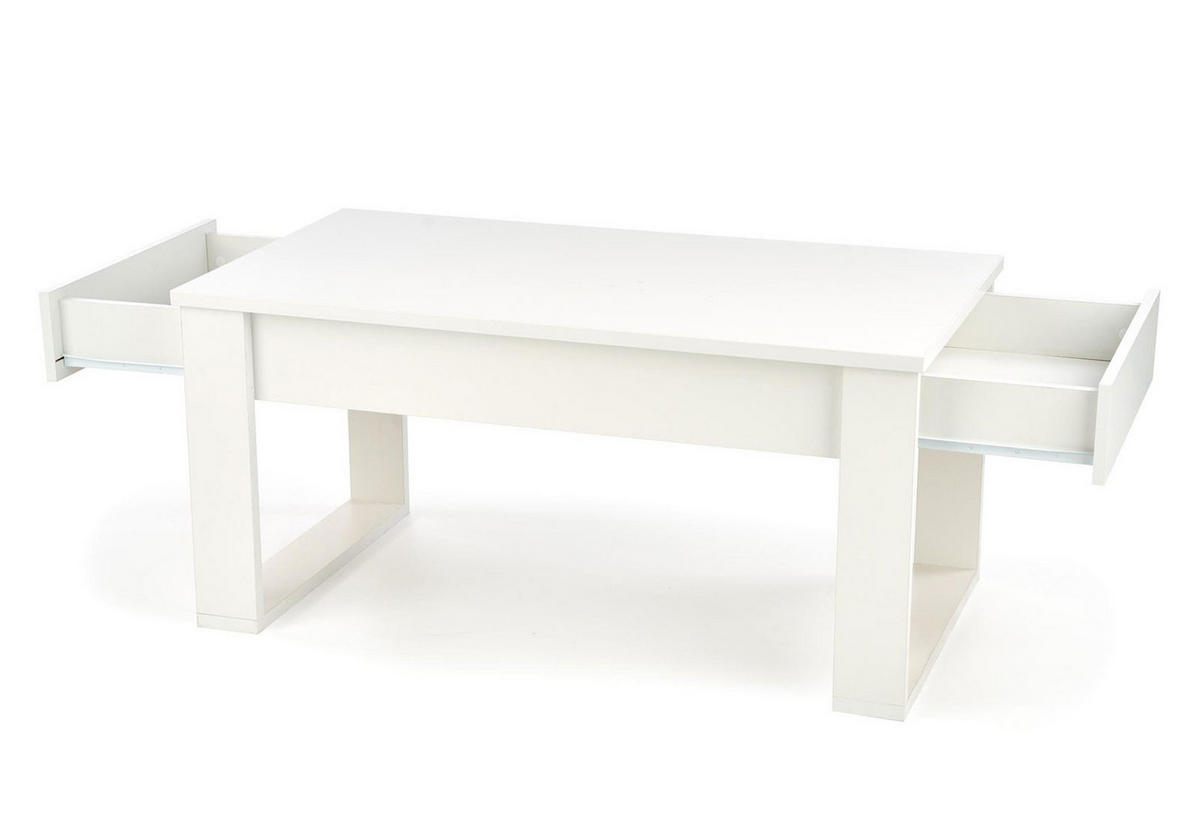 COUCHTISCH Nea weiß 110 / 60 / 52cm - Weiß, Holz/Holzwerkstoff (60/110/52cm) - Feldmann-Wohnen