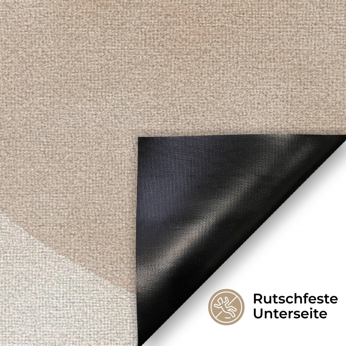 FUSSMATTE Braun - Japandi - Abstrakt 60x40 cm - Beige, Kunststoff (60/0.4cm) - MuchoWow