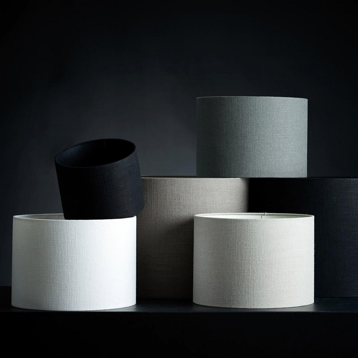 LAMPENSCHIRM - Schwarz - 20/20/15 cm - Schwarz, Textil (20/20/15cm) - Light & Living