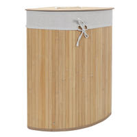 WÄSCHEKORB Bambus Arco 60 l - Beige, Naturmaterialien (35/60/35cm) - NUXIO