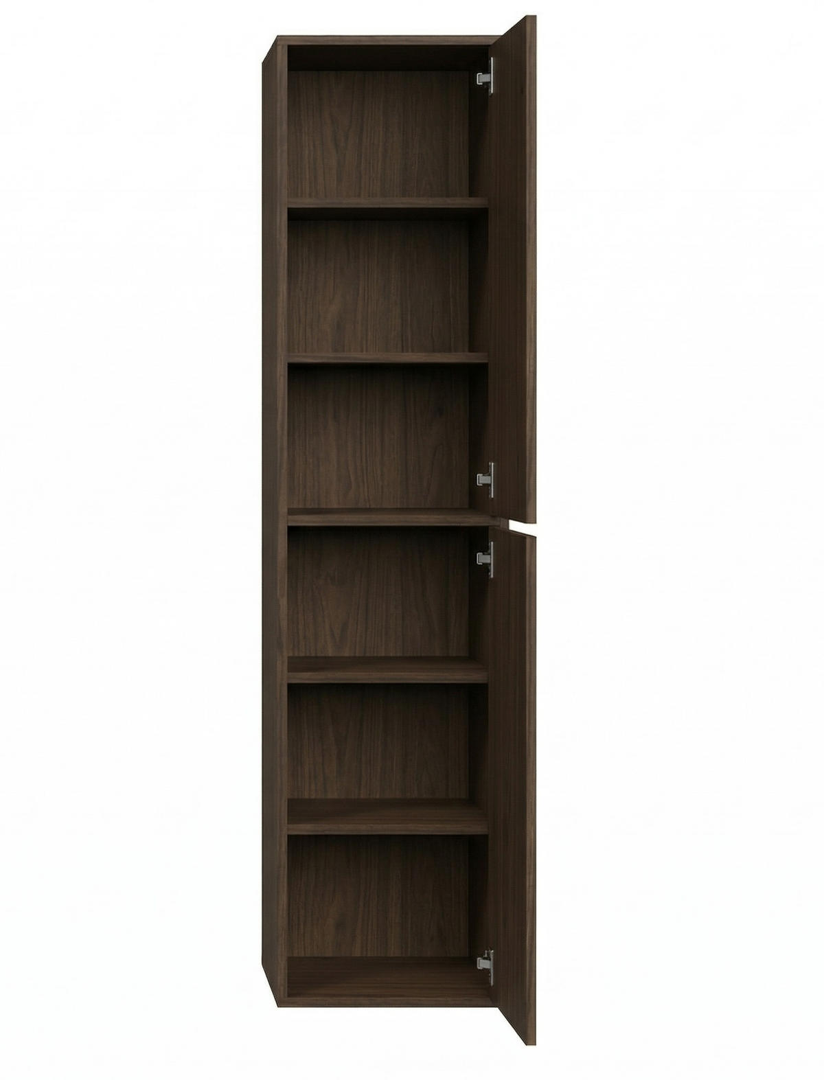 BADEZIMMERSCHRANK Mali mit 2 Türen Walnuss Braun - 38 x 33 x 160 cm - Walnussfarben, Holz (38/170/33cm) - Badplaats