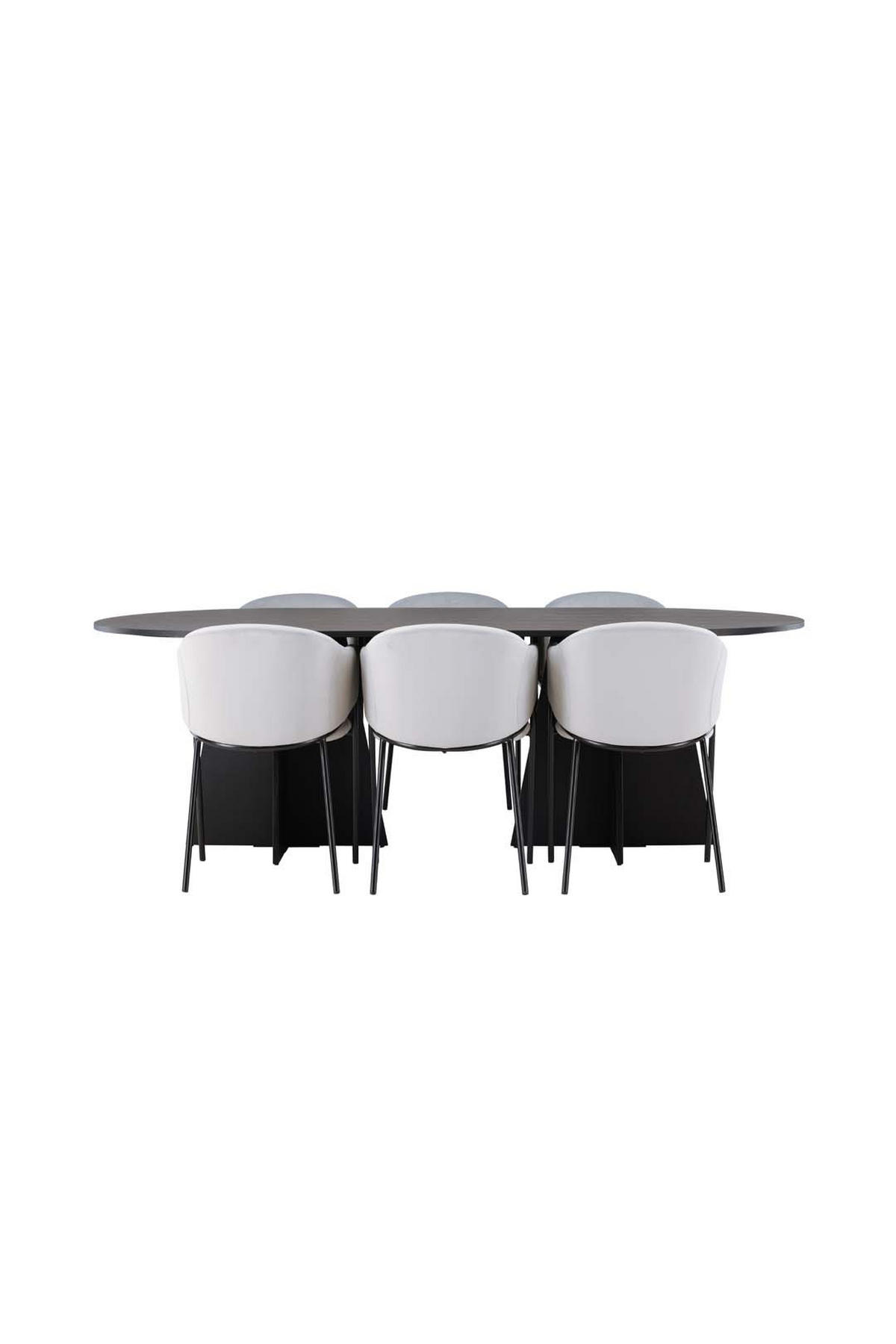 TISCHGRUPPE Schwarz - Schwarz, Holzwerkstoff (115/75/230cm) - ebuy24