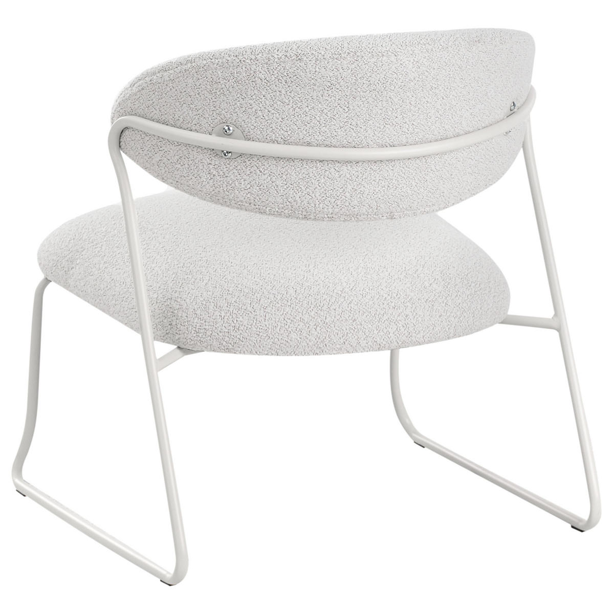 SESSEL 2er-Set Cremeweiß Kolsva - Weiß, Textil (64/71/61cm) - Beliani