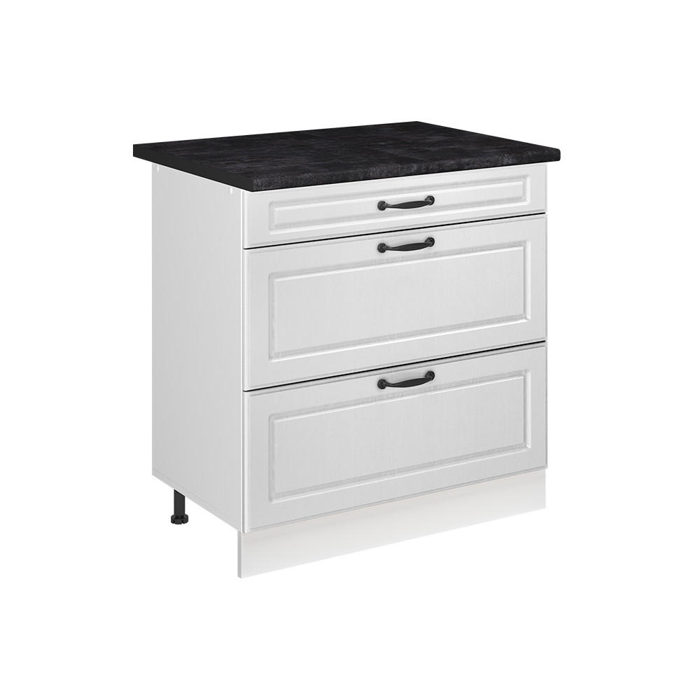 Vicco Küchenunterschrank Weiß, Weiß 80x81.6x60 cm