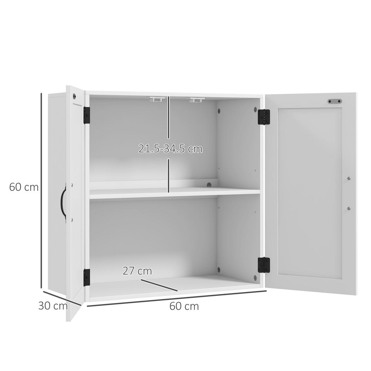 HÄNGESCHRANK Weiß 1 Stück - Weiß, Kunststoff (60/60/30cm) - GiPP