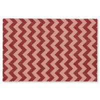ROHOŽKA Klikatá - Pruhy - Vzor - Červená 120x80 cm - bordeaux, textil/umělá hmota (120/0.4cm) - MuchoWow
