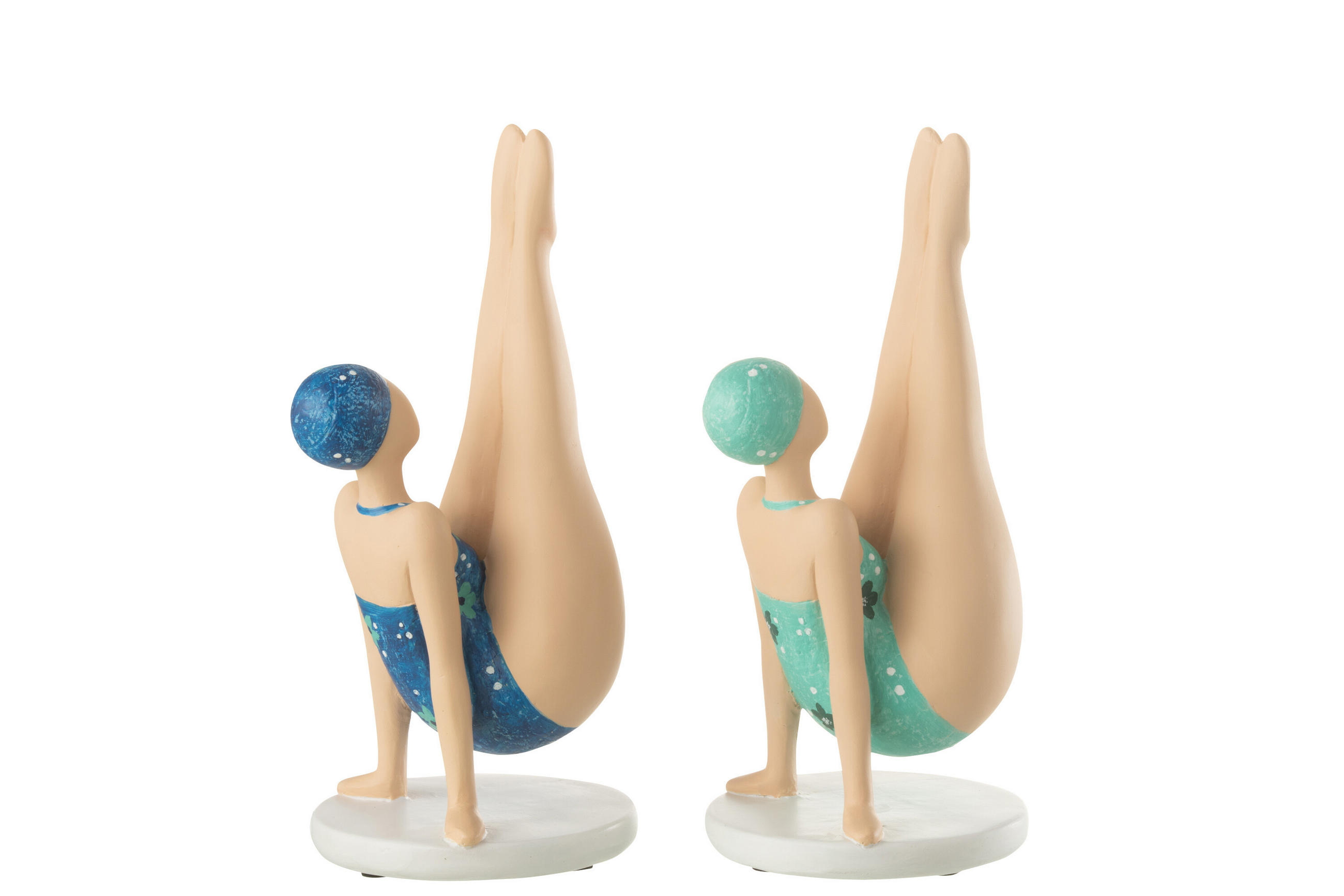 FIGUR YOGA HANDEN - Polyresin - Multi - 2er Set - Multicolor, Glas/Naturmaterialien (12/26/12cm) - J-Line