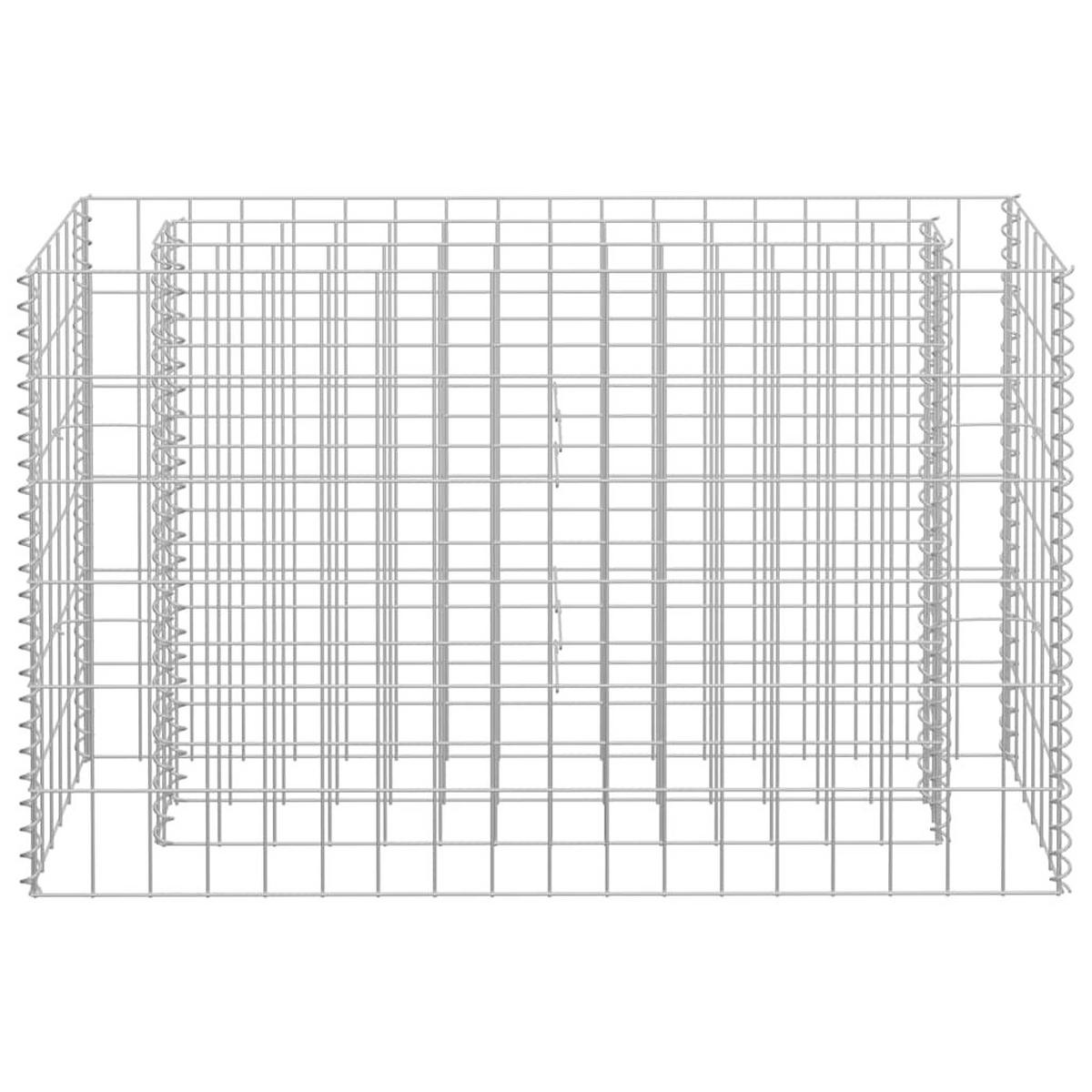 HOCHBEET aus Gabionen ROON aus Stahl 90x30x60 cm - Silberfarben, Metall (90/60/30cm) - DELUKE