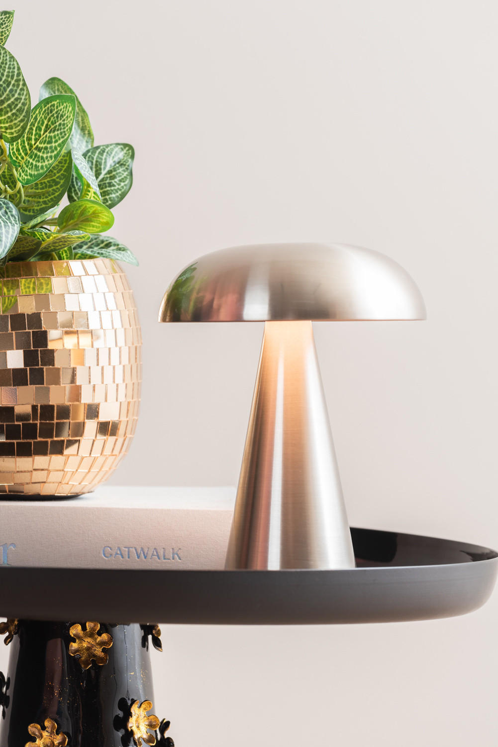 Thumbnail - Leitmotiv Tischlampe, Silber, Metall, Rund, 15.5x20.5x15.5 cm, CE, Lampen & Leuchten, Innenbeleuchtung, Tischlampen, Tis...