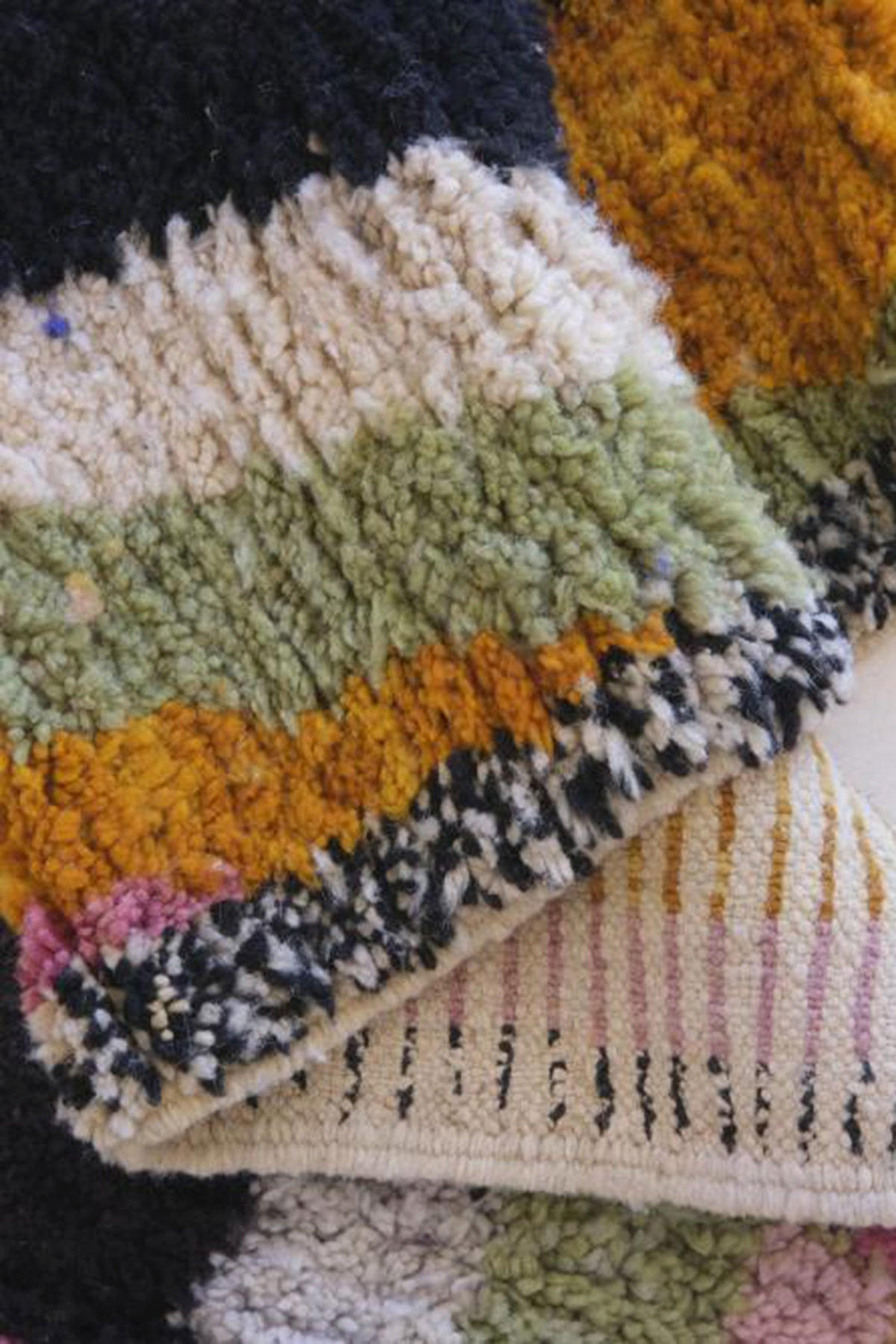 BERBERTEPPICH aus Marokko aus reiner Wolle mehrfarbig - Multicolor, Naturmaterialien (195/301cm) - AFK Living