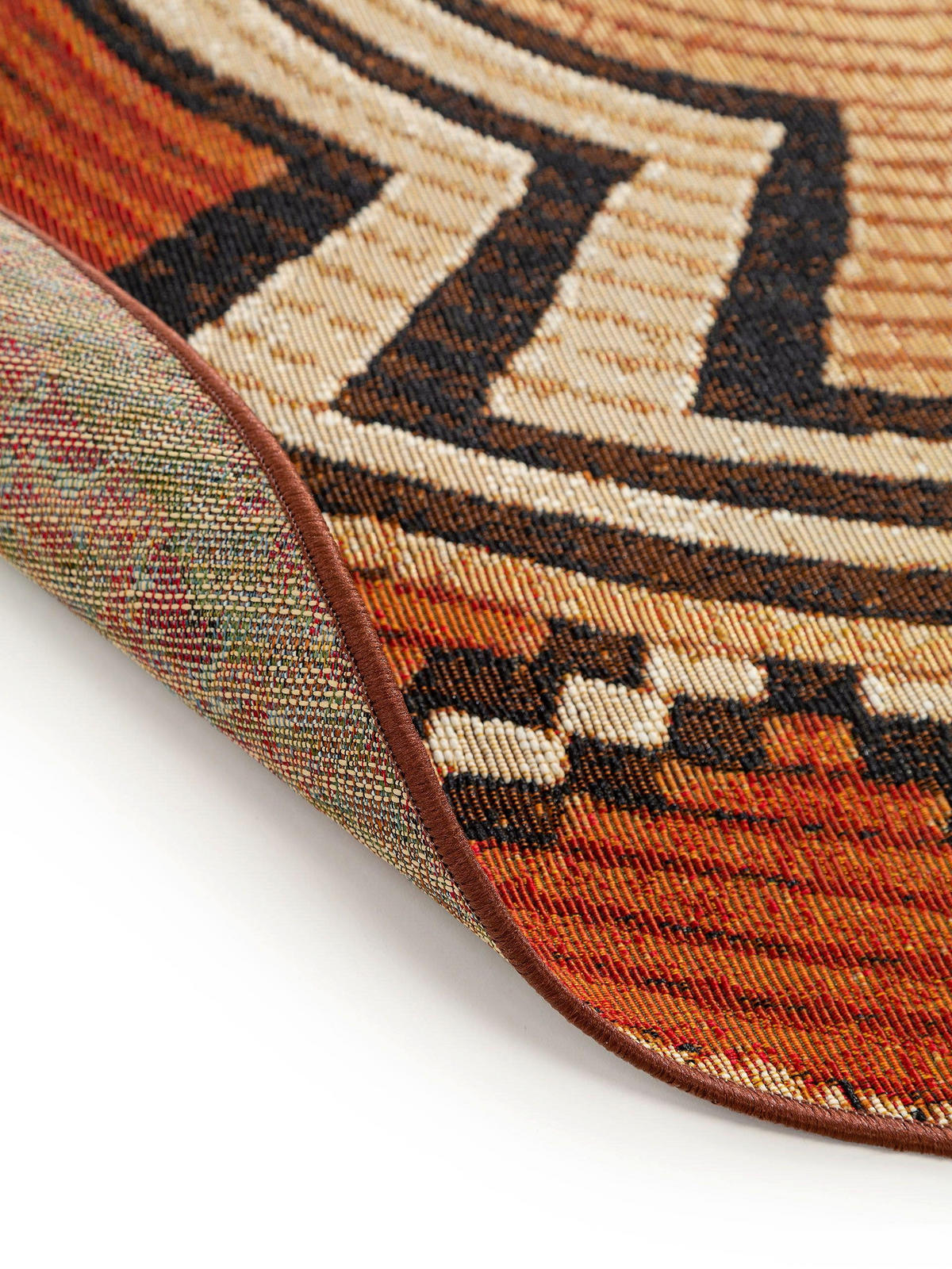 OUTDOORTEPPICH Artis Beige/Kupfer ø 160 cm rund - Beige, Textil (160/160cm) - benuta Nest