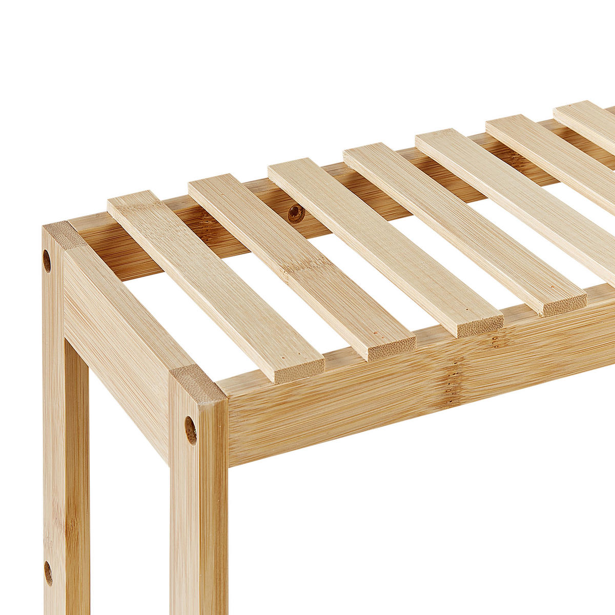 REGAL Bambus Hellbraun Paducah - Braun, Holz (60/54/15cm) - Beliani