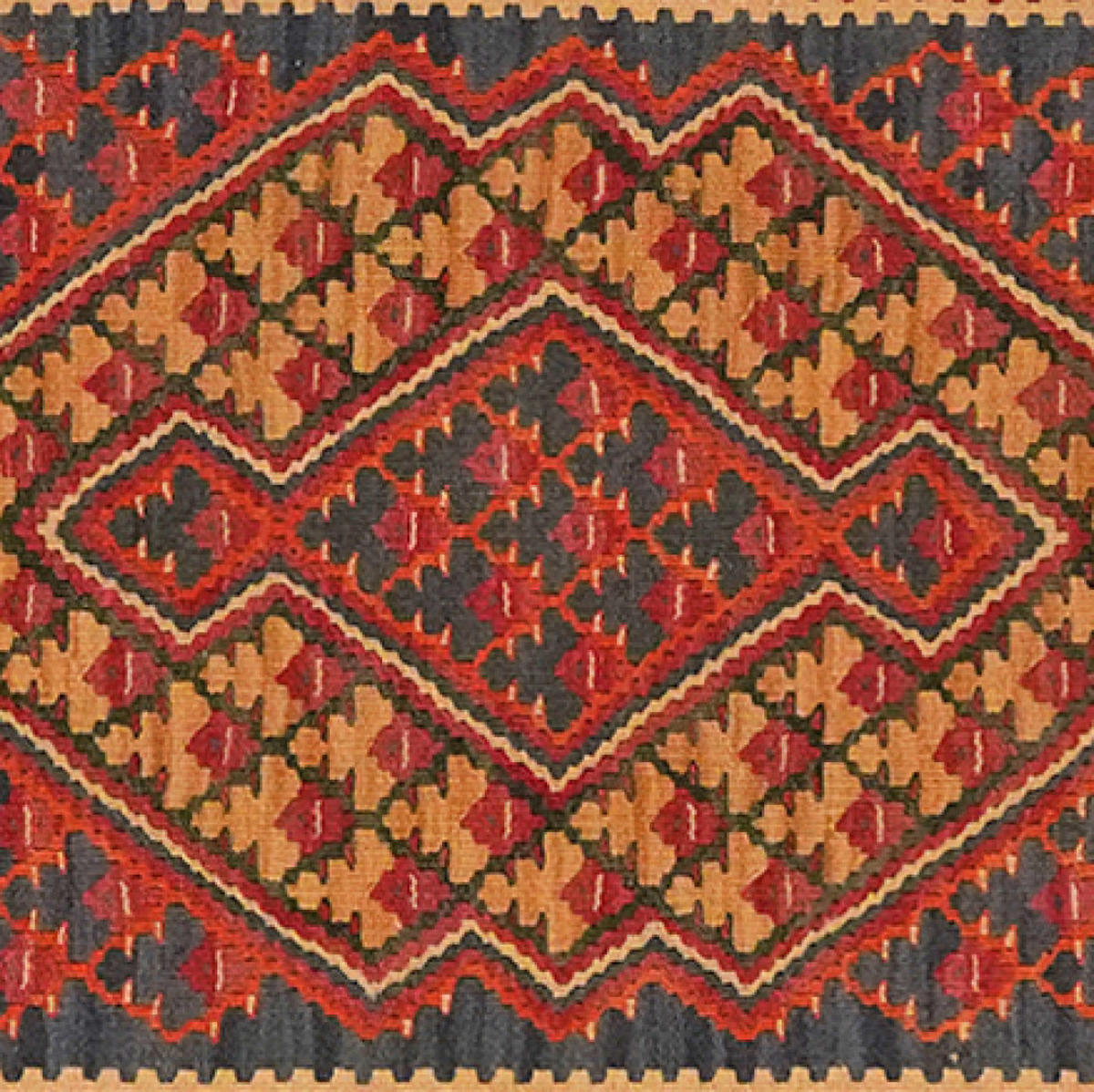HANDWEBTEPPICH Kelim Senneh Blau 85/62 cm Schurwolle - Blau, Textil (62/85cm) - Looma