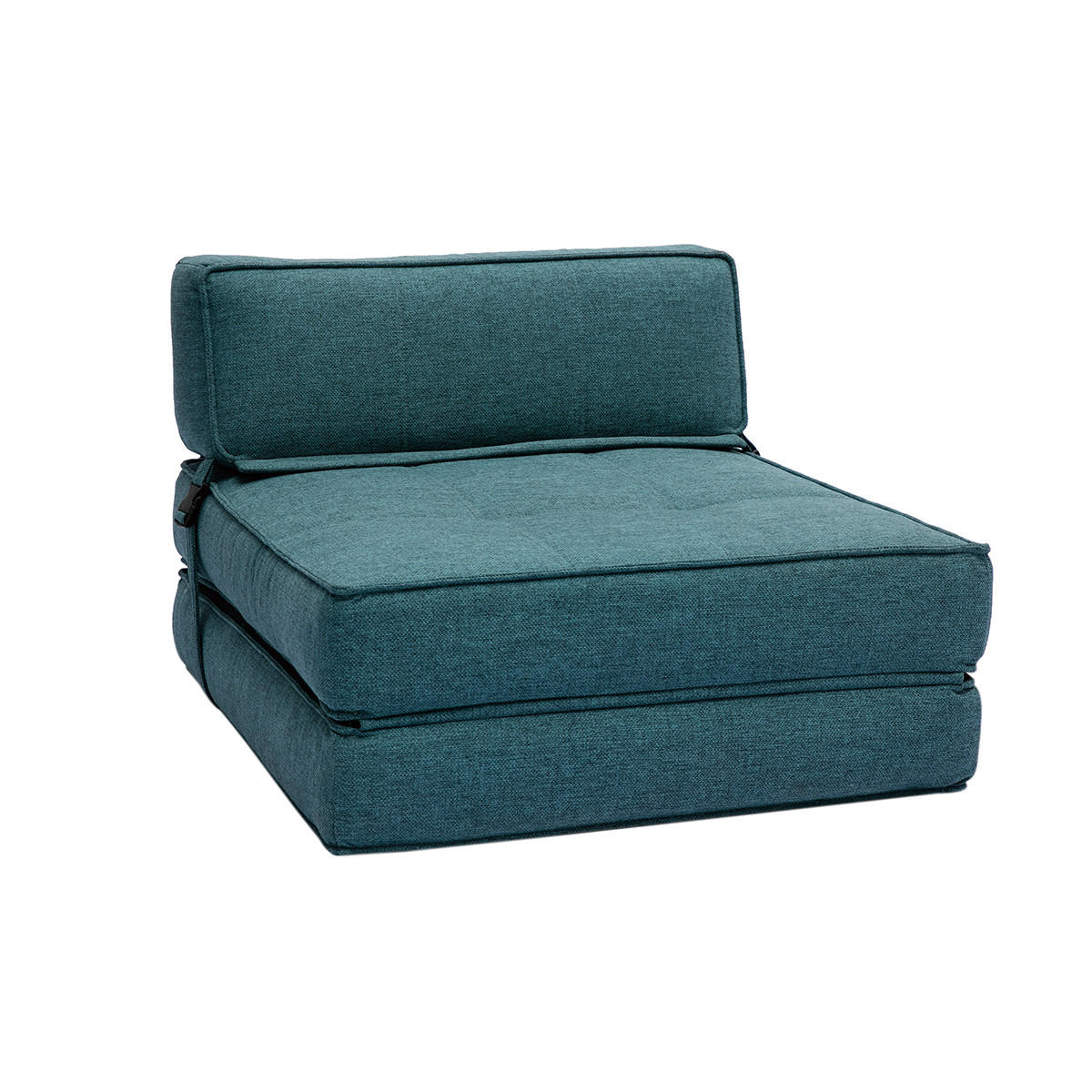 SCHLAFSESSEL 1-Sitzer Stoff Entenblau KATY - Blau, Textil (82/52/72.5cm) - Miliboo