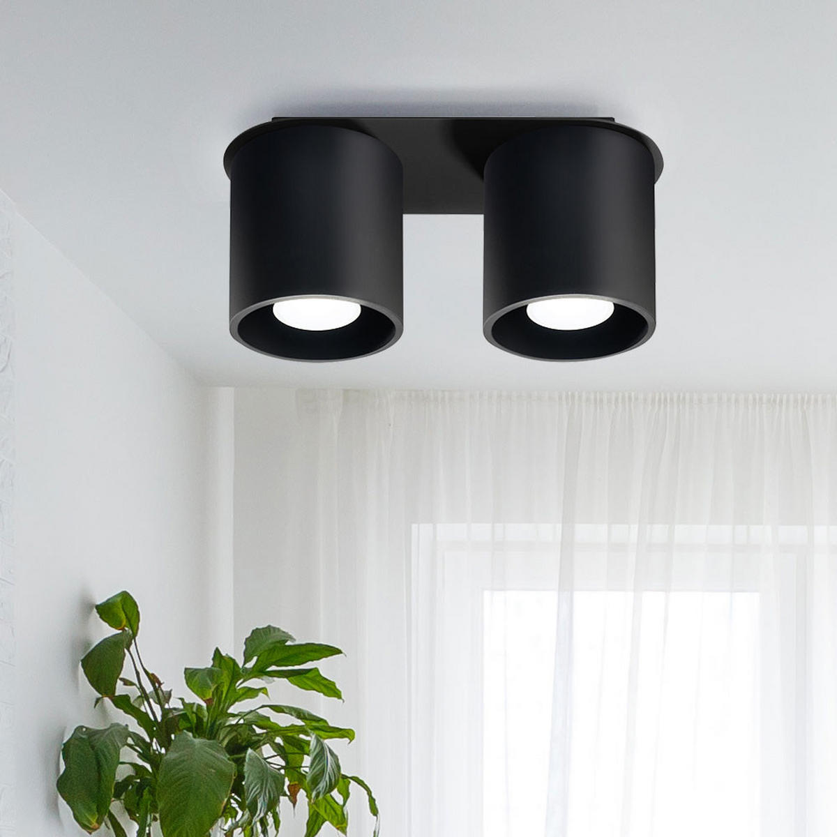 LED DECKENLEUCHTE ORBIS Aluminium Schwarz - Schwarz, Metall (26/10/12cm)