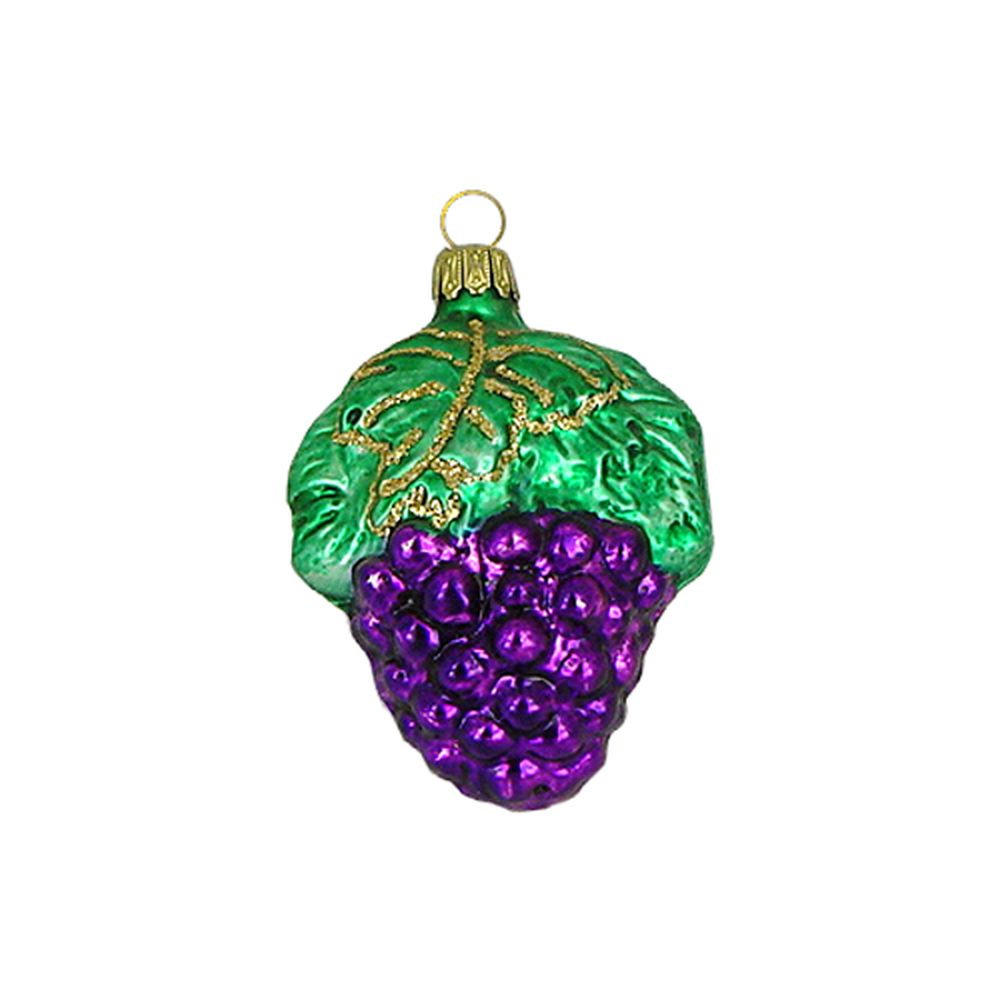 CHRISTBAUMSCHMUCK Große Traube wiesengrün matt 7 cm - Multicolor, Metall (0.1/7/0.1cm)