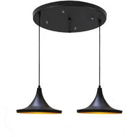 PENDELLEUCHTE Doppelhang 2-tlg - Schwarz, Metall (31/31/23cm) - Bamyum