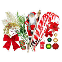 LAALU CHRISTBAUMKUGEL-SET 169 Stück in Box SANTA CLAUS für Weihnachtsbaum 240-270 cm - Rot/Goldfarben, Kunststoff/Textil (55/50/75cm) - LAALU