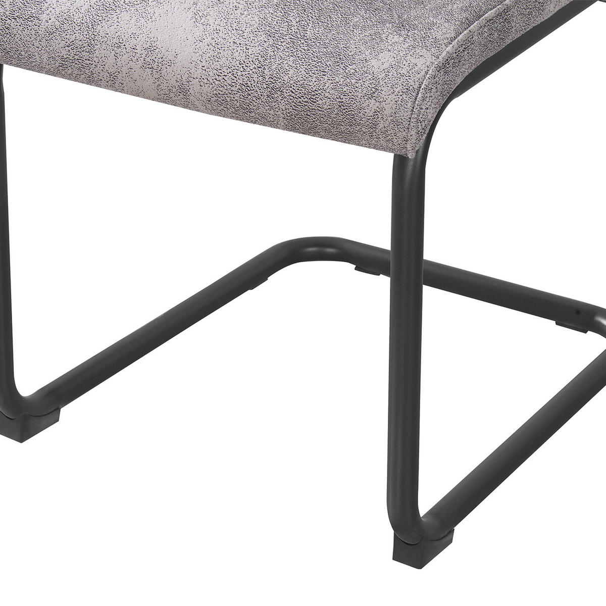 SCHWINGSTUHL THEO Grau 4 Stück - Grau, Textil/Metall (44/98/58cm) - B&D Home