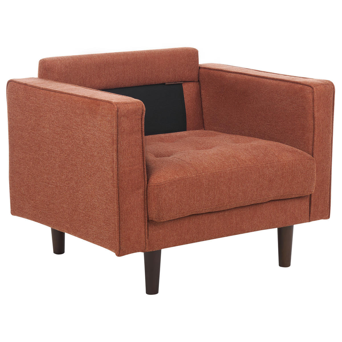 SESSEL goldbraun Nurmo - Dunkelbraun/Braun, Textil (86/78/74cm) - Beliani