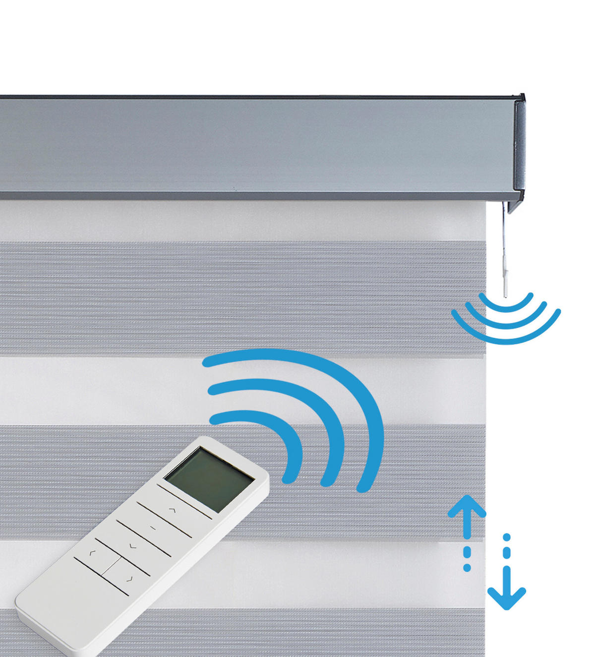 DOPPELROLLO Motorisiertes Silber 160x250 cm - Silberfarben, Kunststoff (160/250cm) - STORESDECO