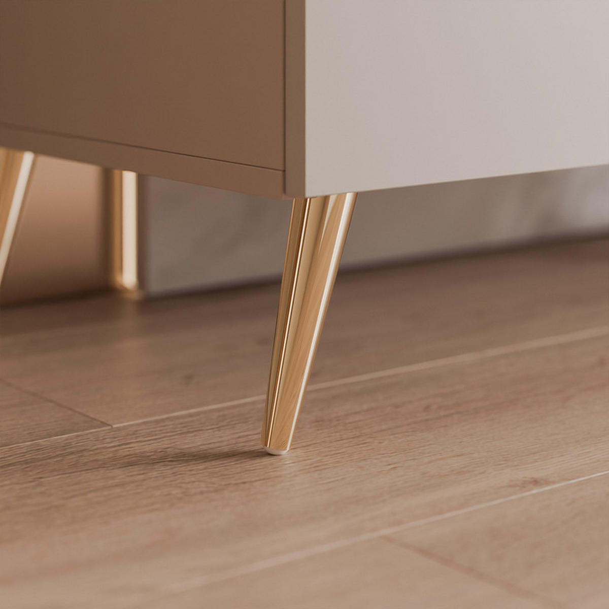 TV-LOWBOARD ANGEL Kaschmir stehend mit LED-Beleuchtung 300 cm - Kaschmir, Holzwerkstoff (300/49/40cm) - Idohome
