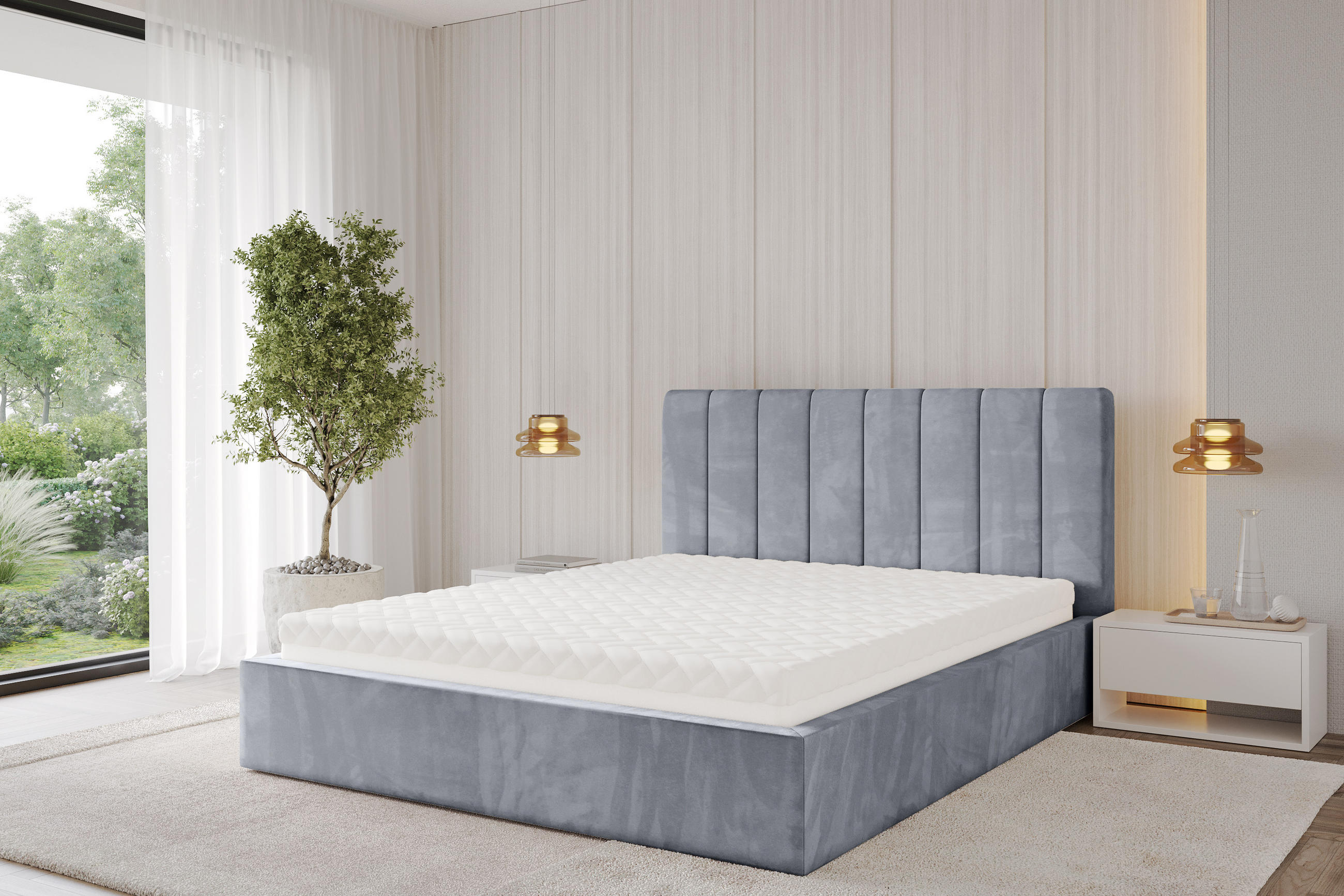 MATRATZE 160x200 Härtegrad H3 & H4 - 20 cm Taschenfederkernmatratze Bett Matratzen BASILA - Weiß, Kunststoff - ALTDECOR