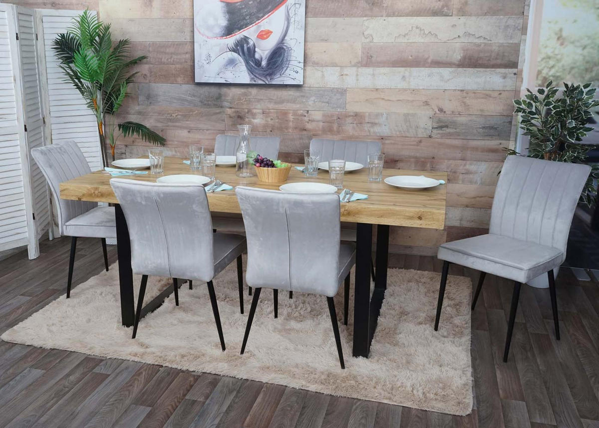 ESSZIMMERSTUHL Hellgrau 2er-Set - Hellgrau, Textil (50/88/64cm) - MCW