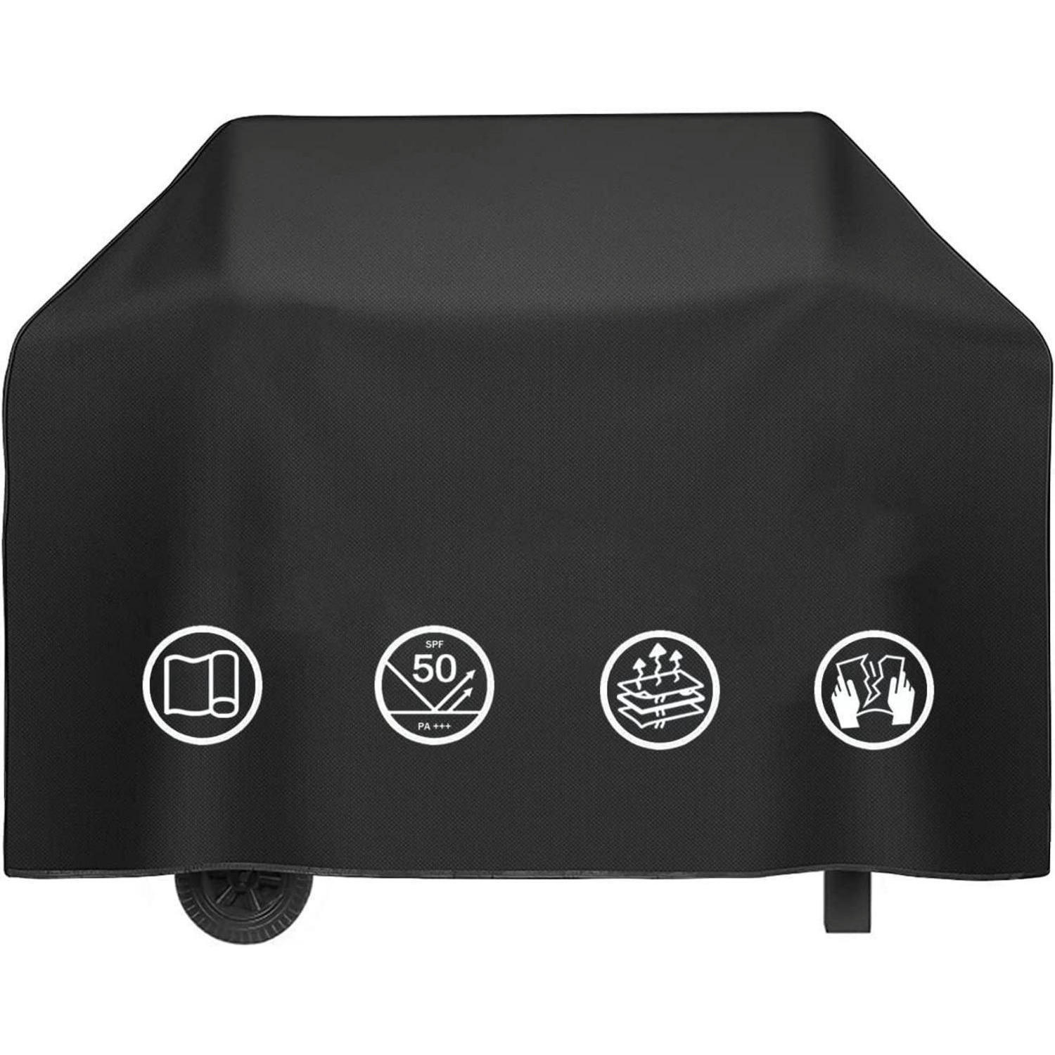 ABDECKPLANE Gasgrill 147 x 61 x 117 cm wetterfest - Schwarz, Kunststoff (61/117/147cm)