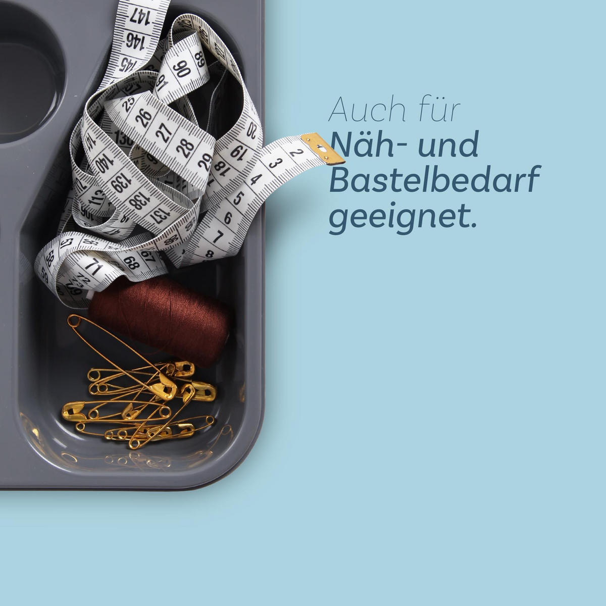 BESTECKKASTEN Anthrazit - Anthrazit, Kunststoff (33.5/4/26cm)