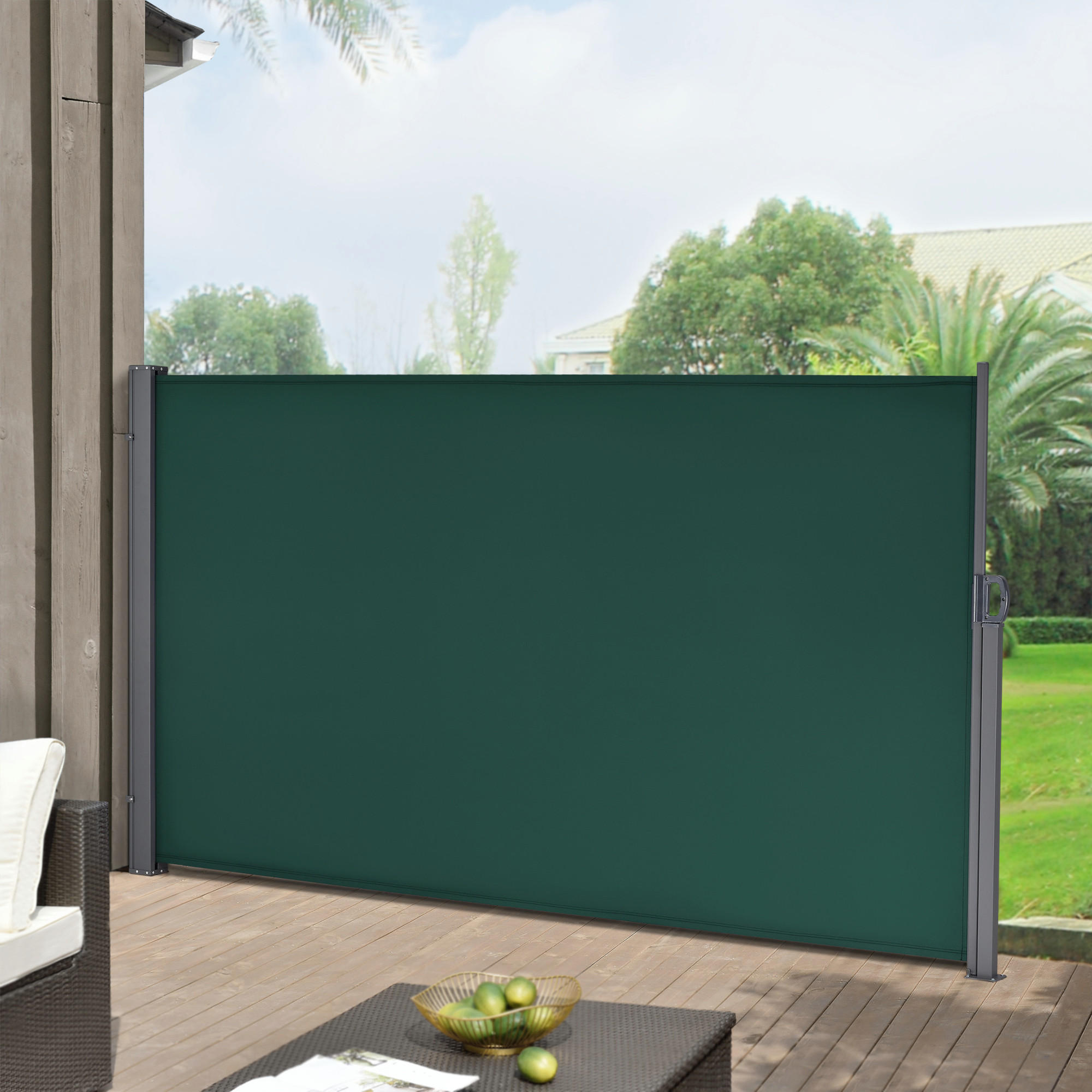 SEITENMARKISE Mulhacén - Dunkelgrün, Textil (300/160cm) - pro.tec