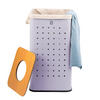WÄSCHETONNE 50 Liter, lila - Lila, Metall (32/58/32cm) - eluno