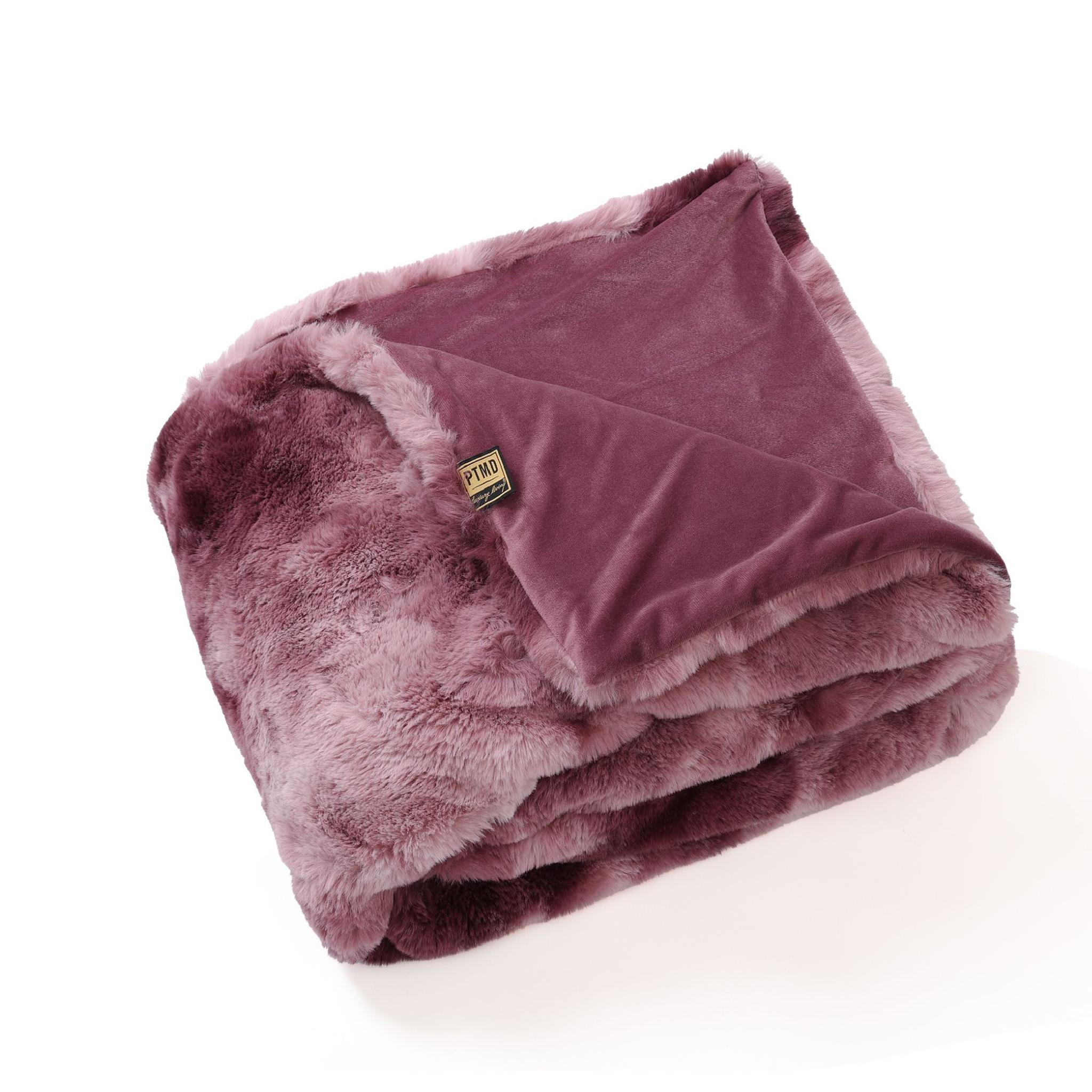 PLAID Linde Violett 150/200/2cm - Lila, Kunststoff (200/150cm) - PTMD Collection
