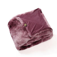 PLAID Linde Violett 150/200/2cm - Lila, Kunststoff (200/150cm) - PTMD Collection