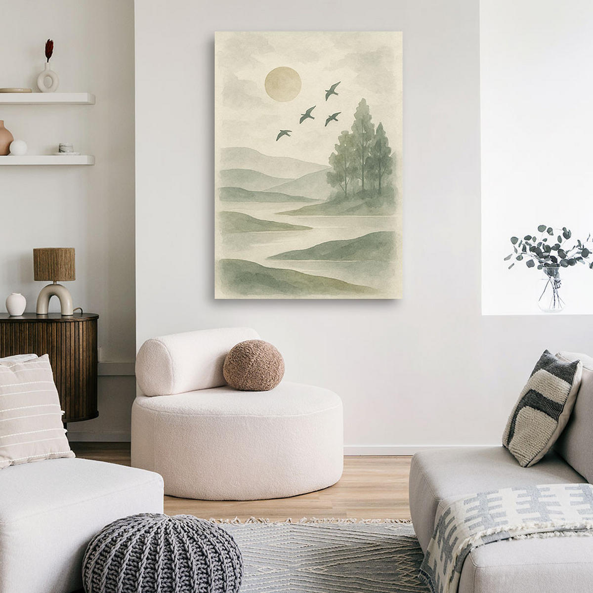 LEINWANDBILD Landschaften 70x100cm - Grün, Textil (70/100cm) - Feeby