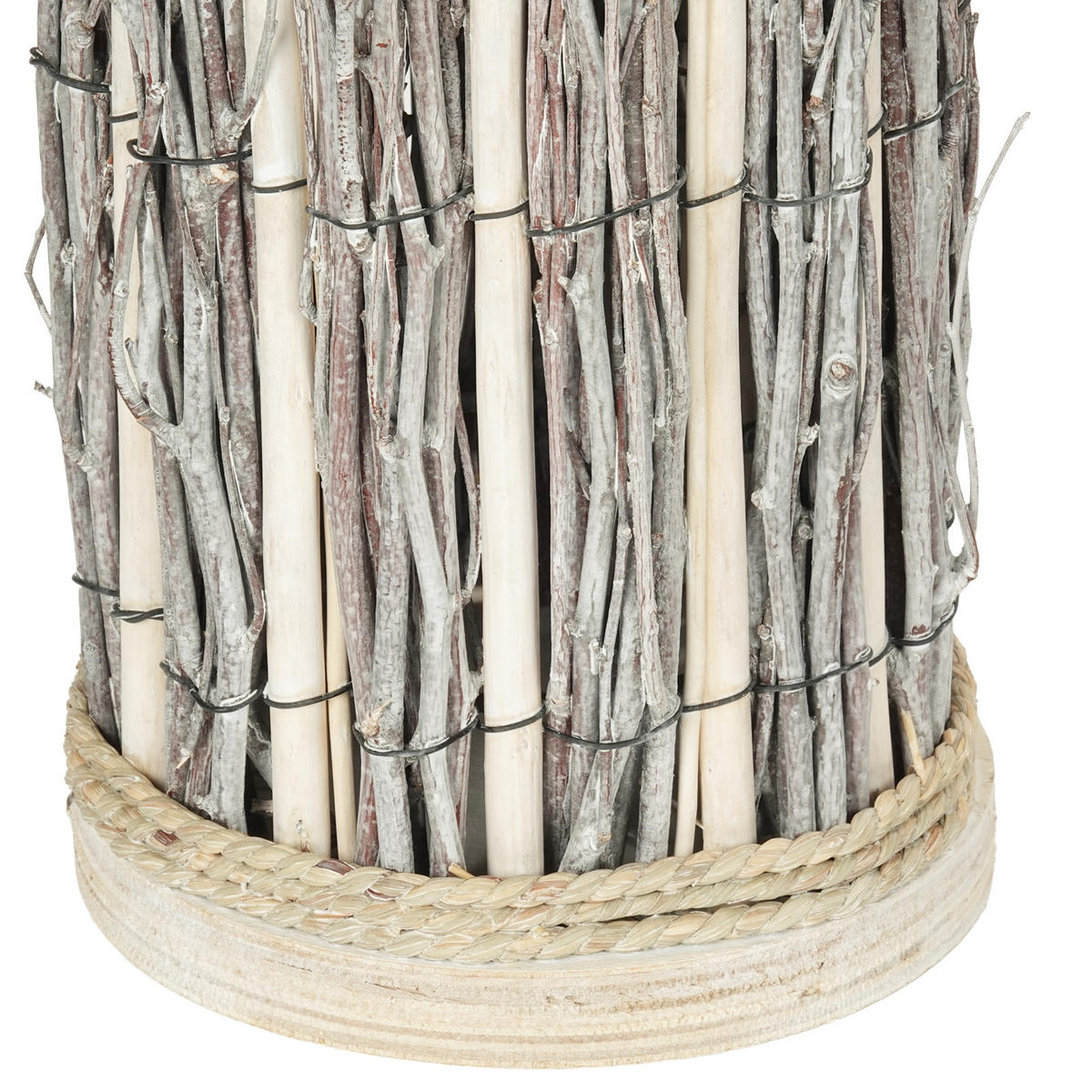 RAUMTEILER Bunch 71x35 cm, Weidenholz-Zweige Grau-weiß - Weiß, Naturmaterialien (35/71/35cm) - CREEDWOOD