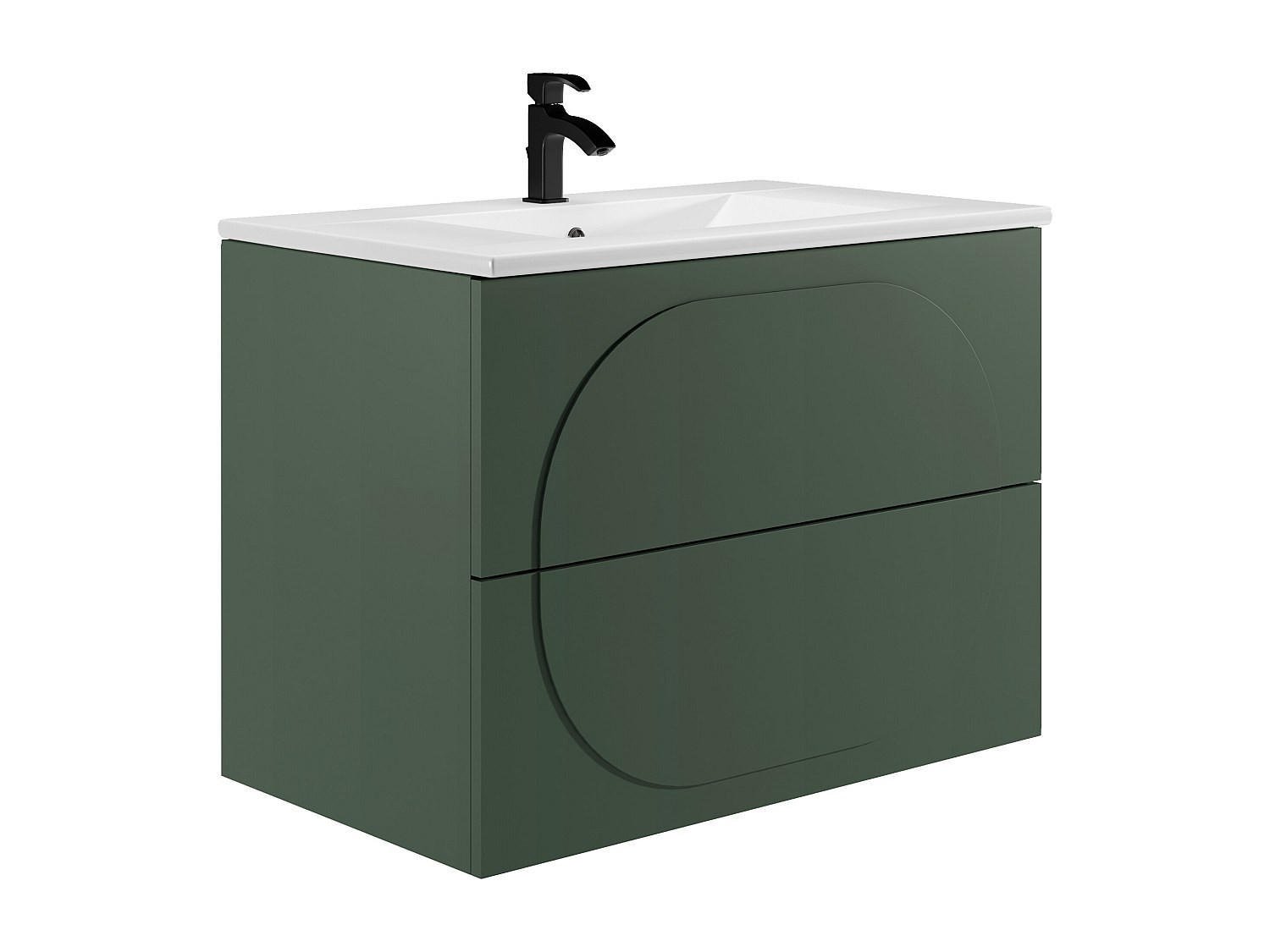 EINZELWASCHTISCH - 80cm x 46cm - MDF - grün - VUTOMA - Grün, Holz (80/60/46cm) - Vente-Unique