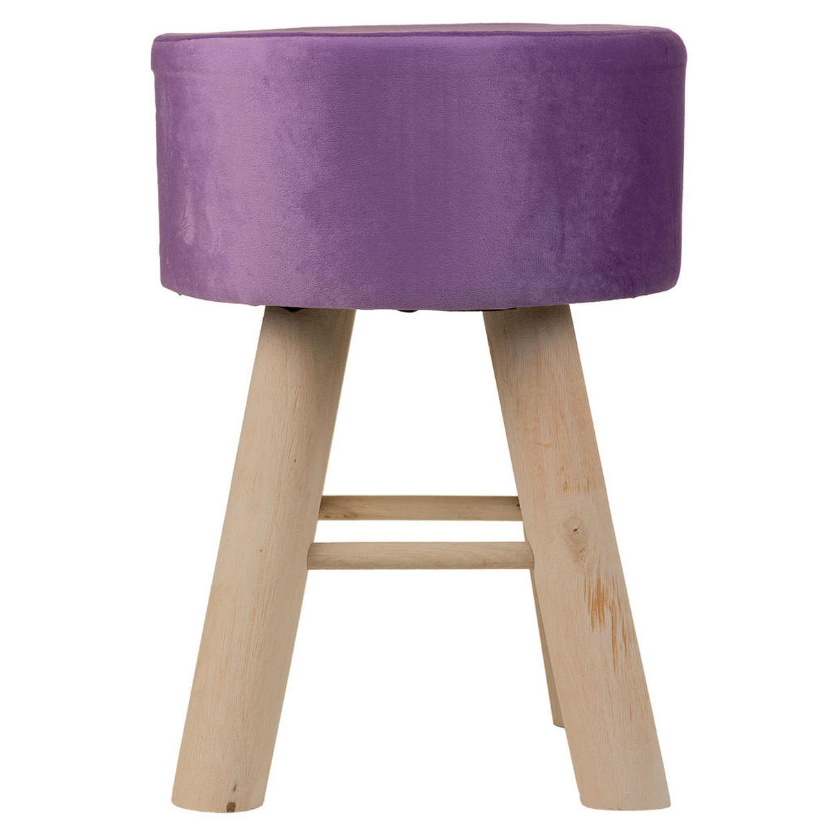 HOCKER aus Holz, 32x44cm - Violett, Holzwerkstoff (32/44/32cm) - Wanderlust