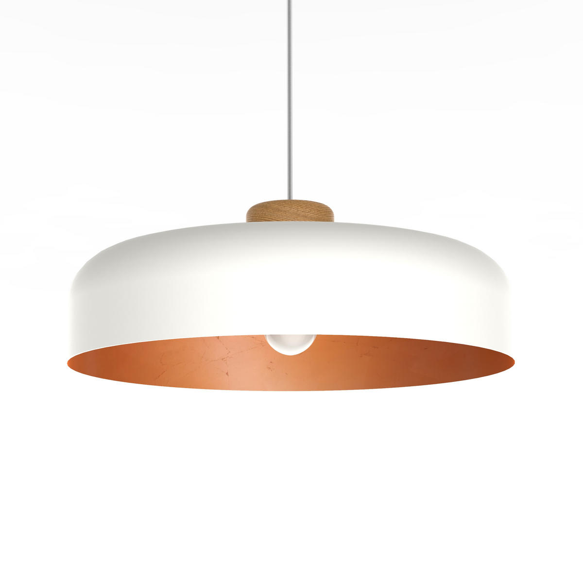 HÄNGELEUCHTE Bois - Kupferfarben, Metall (40/40/10cm) - Lumicom