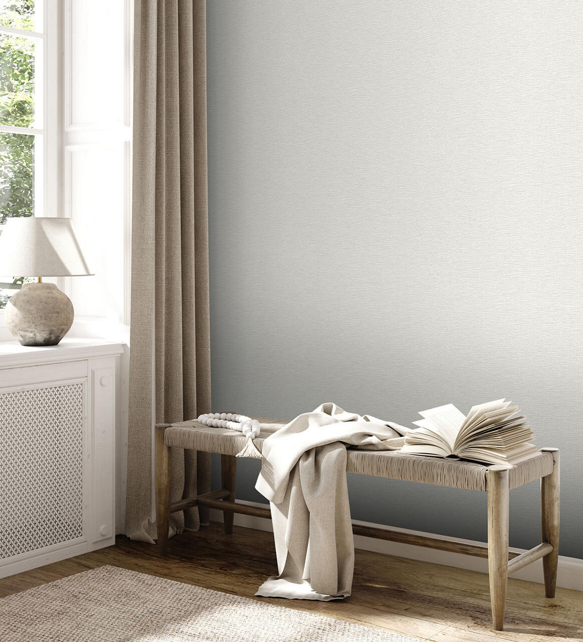 VLIESTAPETE Weiß 53/1005 cm - Weiß, Textil (53/1cm) - KUNSTLOFT