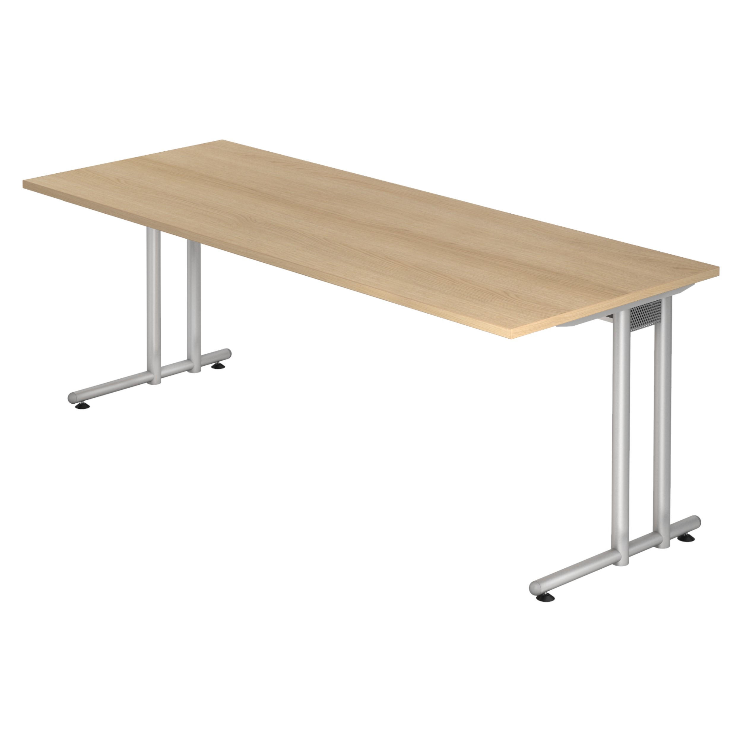 SCHREIBTISCH Serie-N 80/200/74 cm in Eichefarben - Eichefarben, Holzwerkstoff (80/200/74cm) - bümö