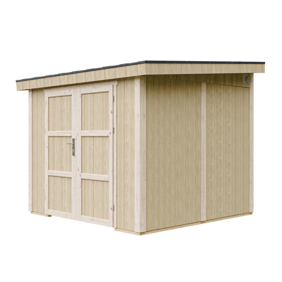 GARTENHAUS 5,9 m² - H231x248x294 cm - Ohne Boden und Seitenwand – M938B-CAVERN STEEL - Dunkelgrau, Holz (236/231/250cm) - Timbela